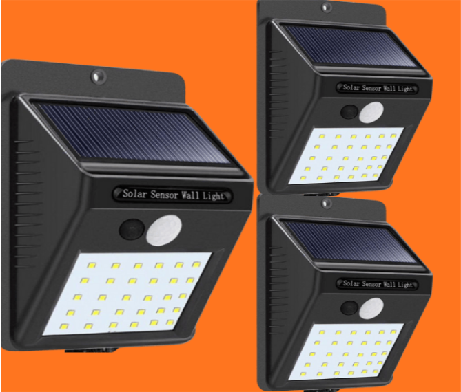 30 LED Motion Sensor waterproof Solar Light - (3 পিস ফ্রি ডেলিভারি)